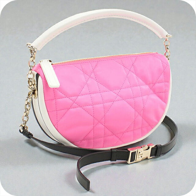二手 Dior 手提包 女士品牌 Dior VIBE 2WAY 皮革粉色包 USDCD98326011