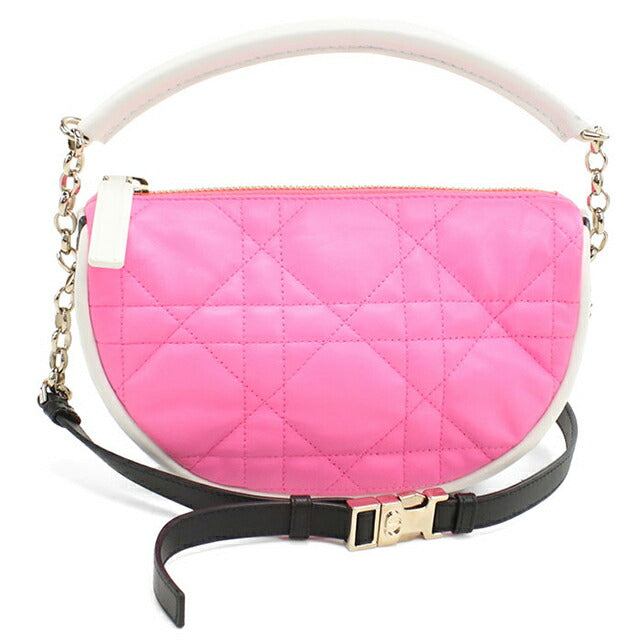 二手 Dior 手提包 女士品牌 Dior VIBE 2WAY 皮革粉色包 USDCD98326011