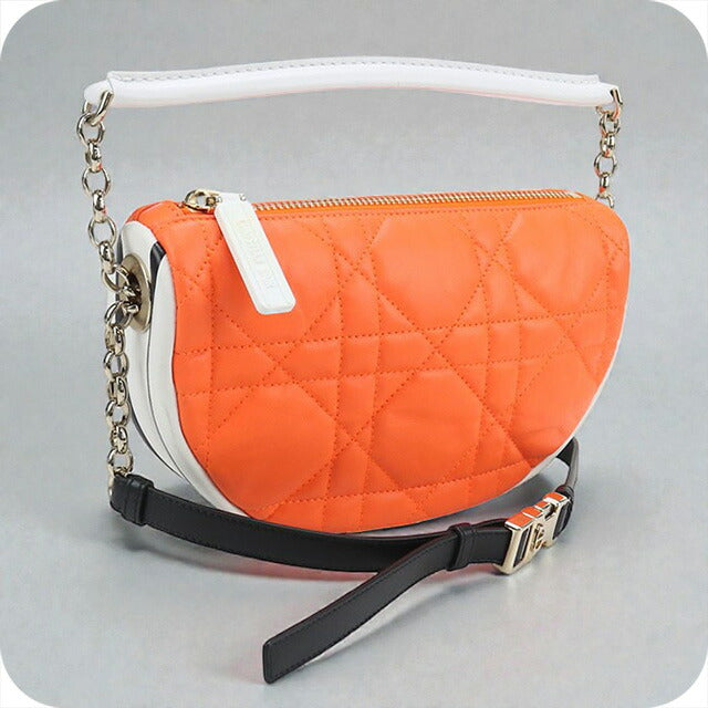 中古 ディオール ショルダーバッグ レディース ブランド Dior ヴァイブ スモール ホーボー バッグ 2WAY オレンジ バッグ USDCD98327011