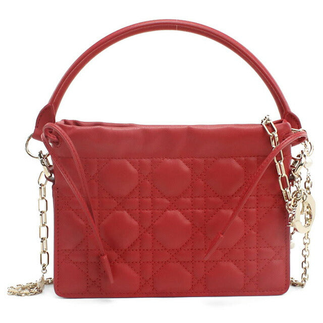 中古 ディオール ハンドバッグ レディース ブランド Dior レディディオール ミリー ミニバッグ S0981 ONMJ レッド バッグ USDCD98328011