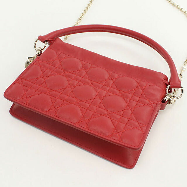 中古 ディオール ハンドバッグ レディース ブランド Dior レディディオール ミリー ミニバッグ S0981 ONMJ レッド バッグ USDCD98328011