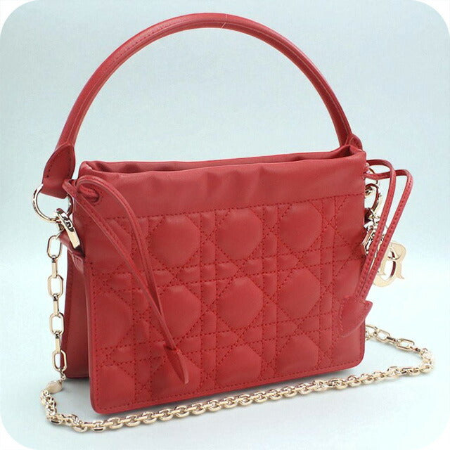 中古 ディオール ハンドバッグ レディース ブランド Dior レディディオール ミリー ミニバッグ S0981 ONMJ レッド バッグ USDCD98328011