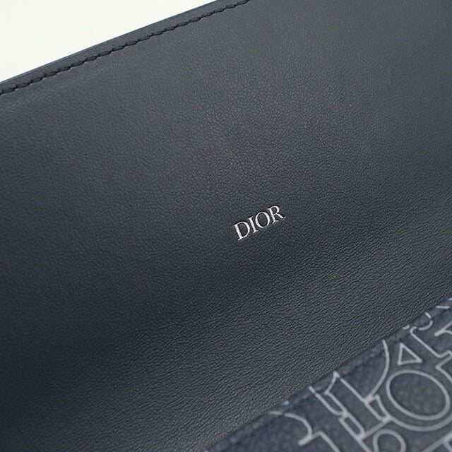 中古 ディオール 長財布ニ折小銭入付き レディース ブランド Dior ディオールグラビティ ロング フラップウォレット 2ESBC328FGP ブルー USDCD98428011