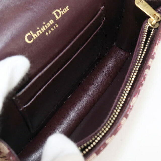 中古 ディオール 斜め掛け ショルダーバッグ レディース ブランド Dior サドル チェーンポーチ スモール S5614CTZQ レッド バッグ USDCD98884011