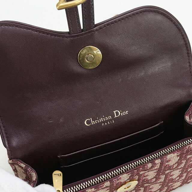 中古 ディオール 斜め掛け ショルダーバッグ レディース ブランド Dior サドル チェーンポーチ スモール S5614CTZQ レッド バッグ USDCD98884011