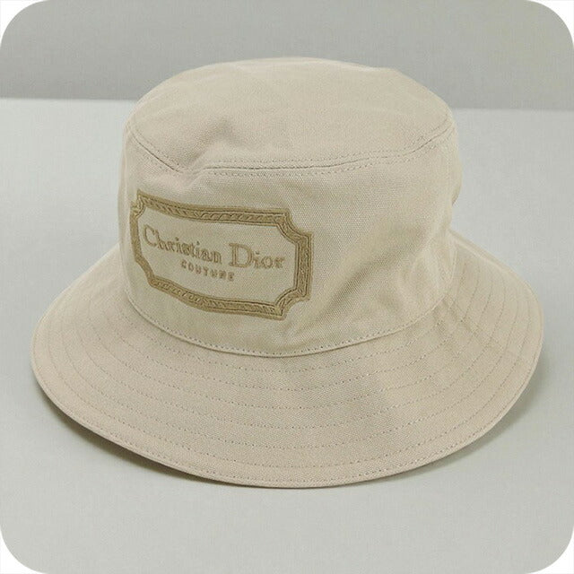 CHRISTIAN DIOR バケットハット M ベージュ 中古 ディオール ハット メンズ ブランド Dior バケットハット