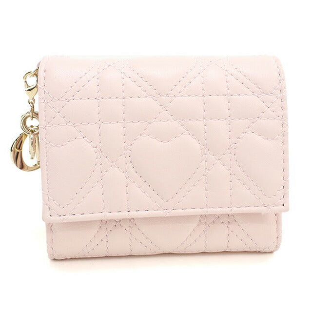 中古 ディオール 三折財布 レディース ブランド Dior レディディオール ロータスウォレット S0181 ONHG ピンク 財布 USDCD99922011