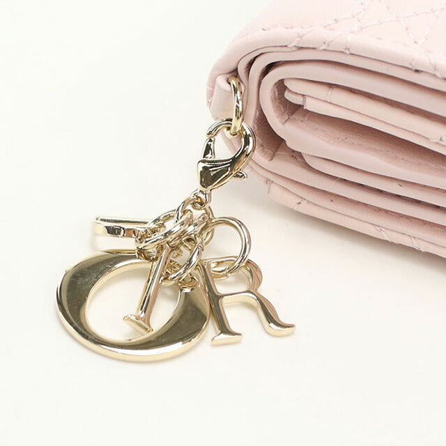 中古 ディオール 三折財布 レディース ブランド Dior レディディオール ロータスウォレット S0181 ONHG ピンク 財布 USDCD99922011