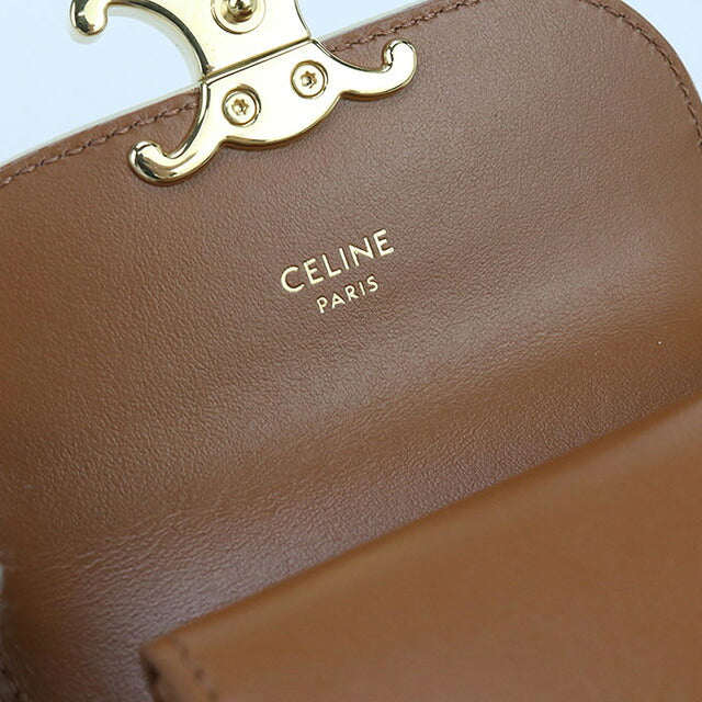 中古 セリーヌ 三つ折り財布 レディース ブランド CELINE スモール フラップウォレット 10D782CQH ベージュ 財布 USDCE100872011
