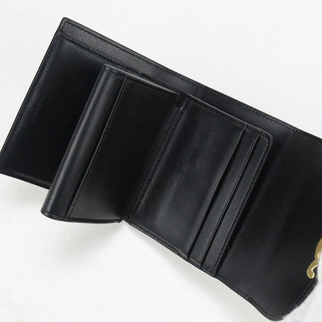 二手Celine Trifold钱包女装品牌CELINE Triomphe小翻盖钱包10D783DPV.38NO黑色钱包USDCE101535011