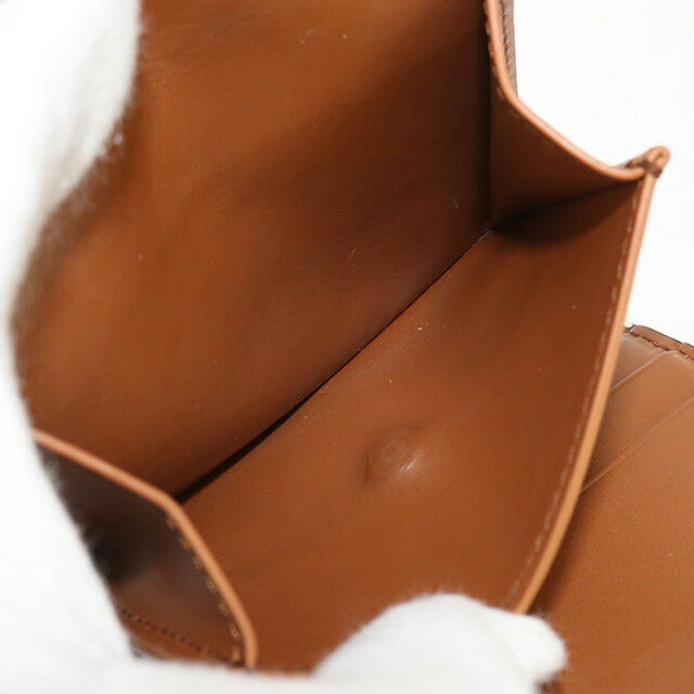 中古 セリーヌ 三つ折り財布 レディース ブランド CELINE トリオンフ スモール フラップウォレット 10D783BZG.04LU ブラウン 財布 USDCE101859011