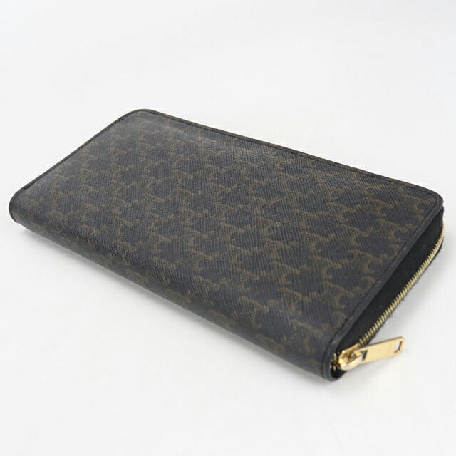 中古 セリーヌ 長財布ラウンドファスナー レディース ブランド CELINE トリオンフキャンバス ラージ ジップウォレット 10B552BQ3.38NO USDCE104108011