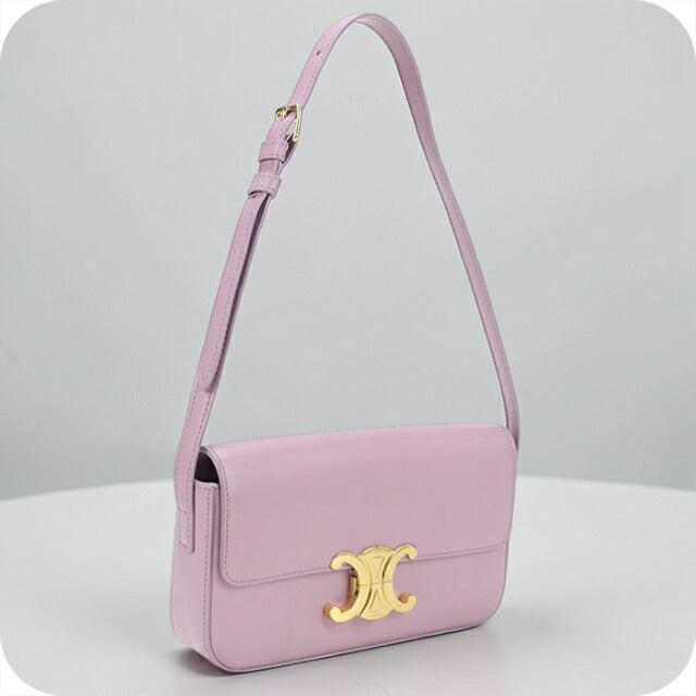 セリーヌ CELINE ショルダーバッグ バッグ レザー レディース ピンク系 【中古】 CELINE - セリーヌ CELINE クロード トリオンフ ショルダーバッグ
