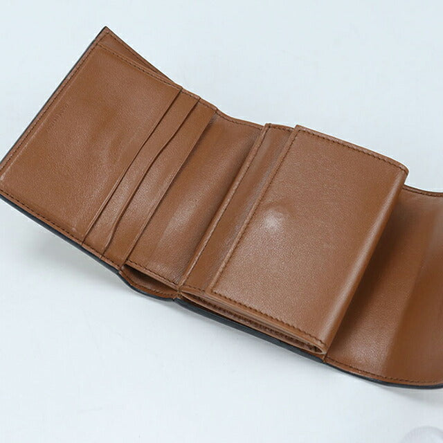 中古 セリーヌ 三つ折り財布 三折財布 レディース ブランド CELINE トリオンフ スモールフラップウォレット ベージュ 財布 USDCE108142011