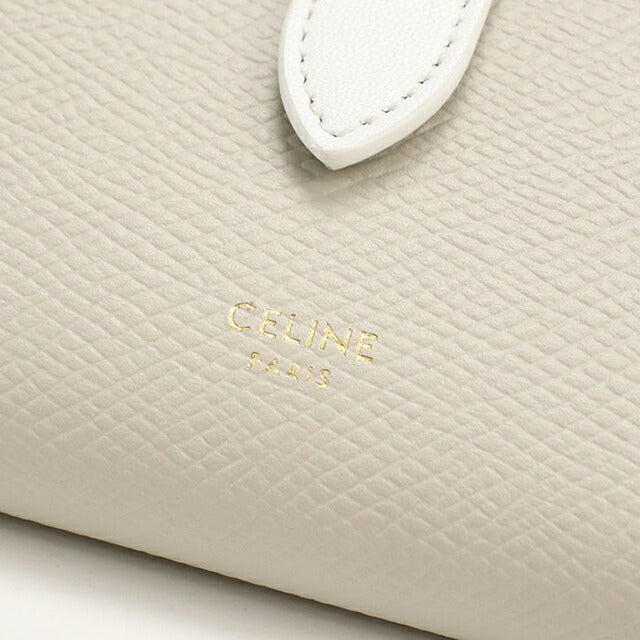 中古 セリーヌ 二つ折り財布 二折財布 レディース ブランド CELINE ストラップウォレット 財布 USDCE108212011