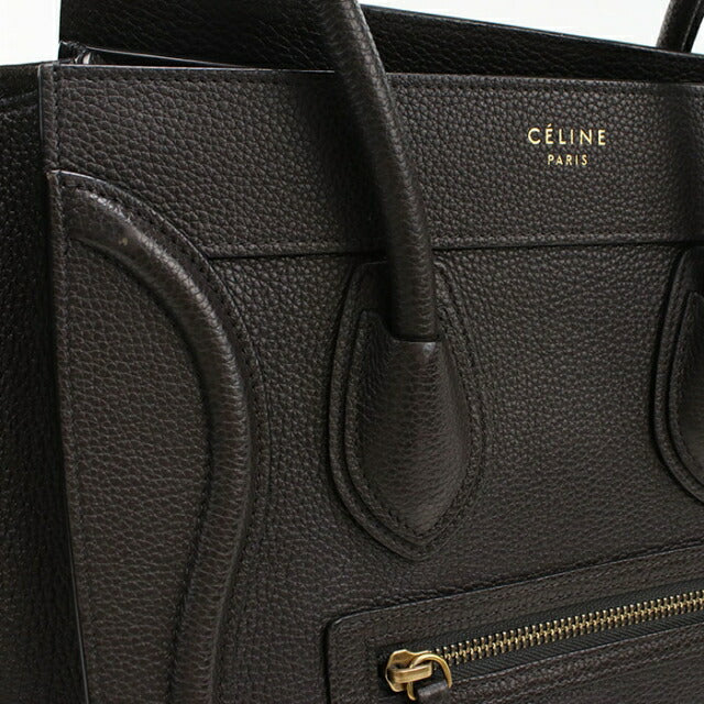 中古 セリーヌ トートバッグ レディース ブランド CELINE ラゲージ マイクロ ブラック USDCE110469011