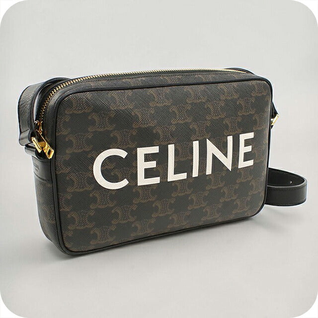 中古 セリーヌ 斜め掛け ショルダーバッグ メンズ ブランド CELINE トリオンフキャンバス ミディアムメッセンジャーバッグ 194502CIM.38OG USDCE110489011