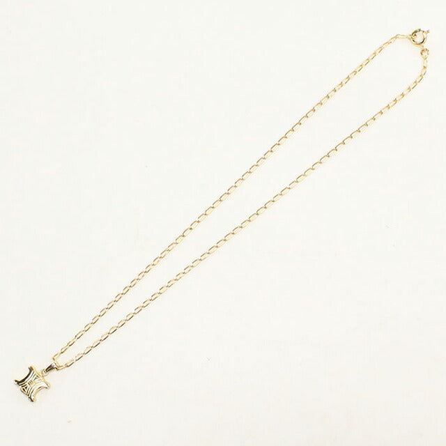 中古 セリーヌ ネックレス レディース ブランド CELINE トリオンフ ゴールド アクセサリー USDCE113037011