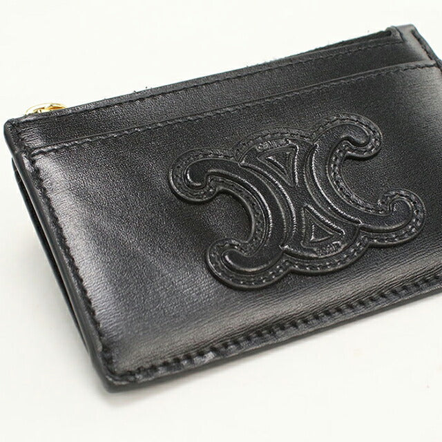 中古 セリーヌ コインケース レディース ブランド CELINE トリオンフ ブラック USDCE113053011