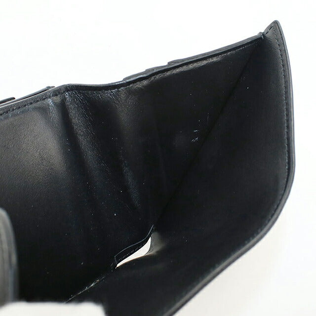 中古 セリーヌ 三つ折り財布 三折財布 レディース ブランド CELINE トリオンフ スモール フラップウォレット 10D783DPV ブラック USDCE113163011