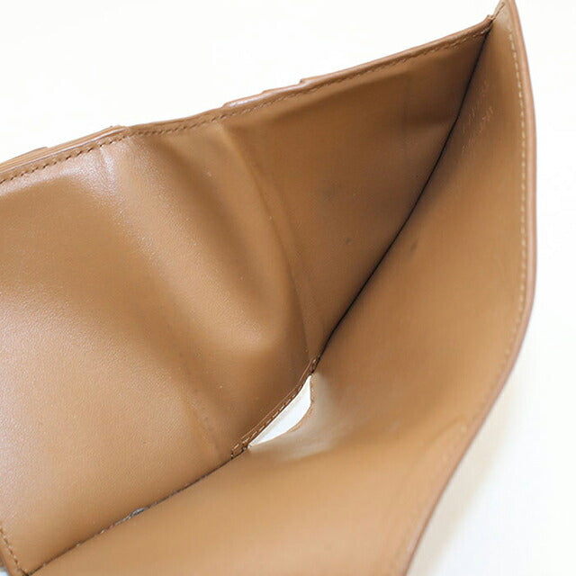 中古 セリーヌ 三つ折り財布 三折財布 レディース ブランド CELINE トリオンフ スモール フラップウォレット 0D783DPV ブラウン USDCE113755011
