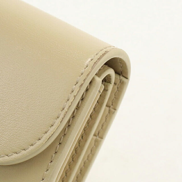 中古 セリーヌ 三つ折り財布 三折財布 レディース ブランド CELINE トリオンフ スモール フラップウォレット 10D783DPV ベージュ USDCE115119011