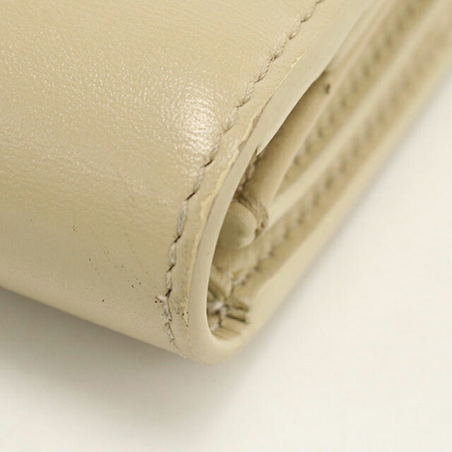 中古 セリーヌ 三つ折り財布 三折財布 レディース ブランド CELINE トリオンフ スモール フラップウォレット 10D783DPV ベージュ USDCE115119011