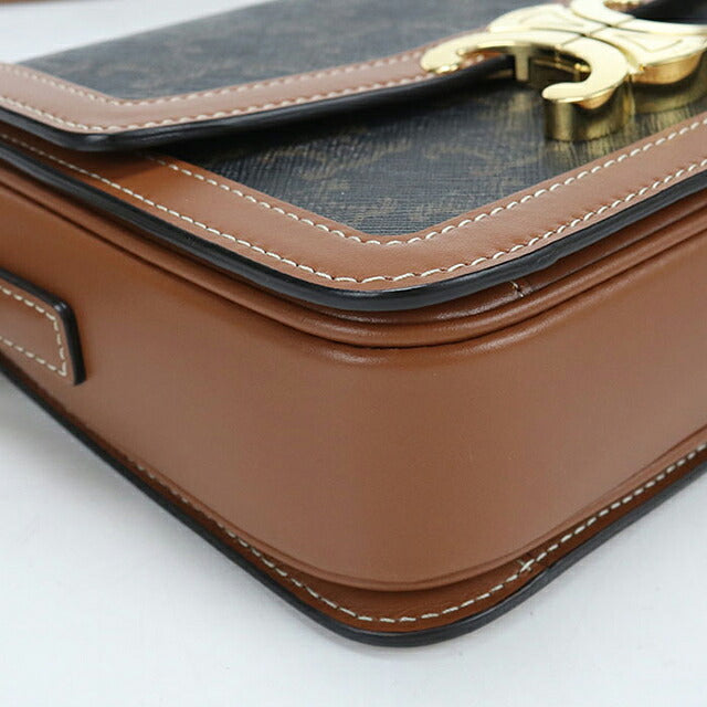中古 セリーヌ ショルダーバッグ レディース ブランド CELINE トリオンフキャンバス ティーン トリオンフバッグ 188882BZ4.04LU ブラウン USDCE116006011