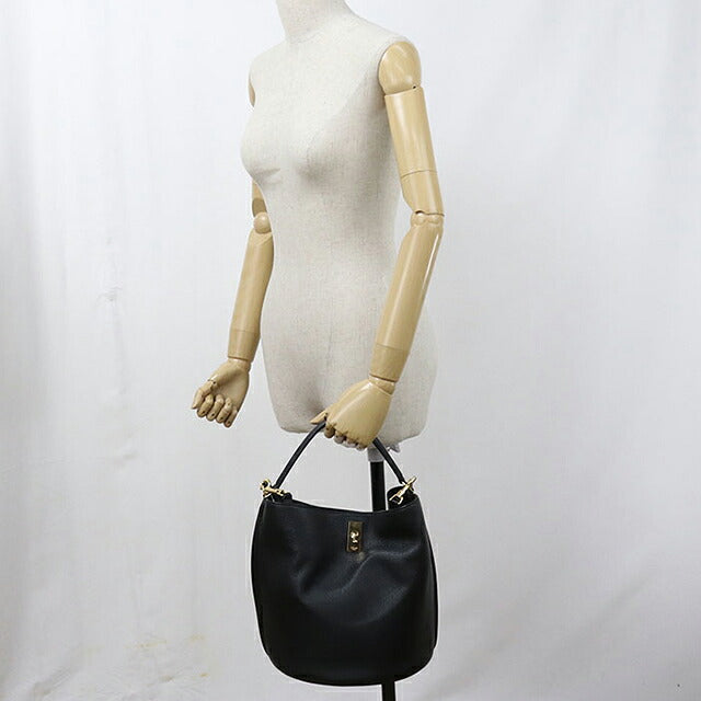 中古 セリーヌ ハンドバッグ レディース ブランド CELINE 16(セーズ) バケットバッグ 2WAY ブラック USDCE116215011