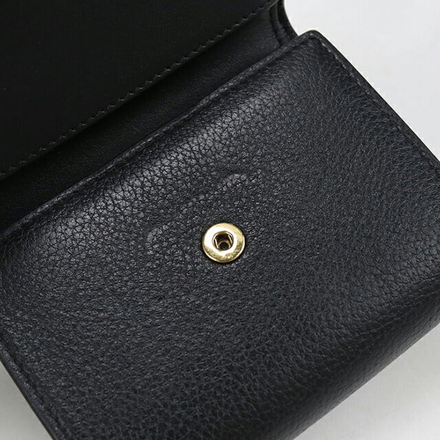 中古 セリーヌ 三つ折り財布 三折財布 コンパクト レディース ブランド CELINE ファイン 10M963GHH.38NO ブラック USDCE116577011