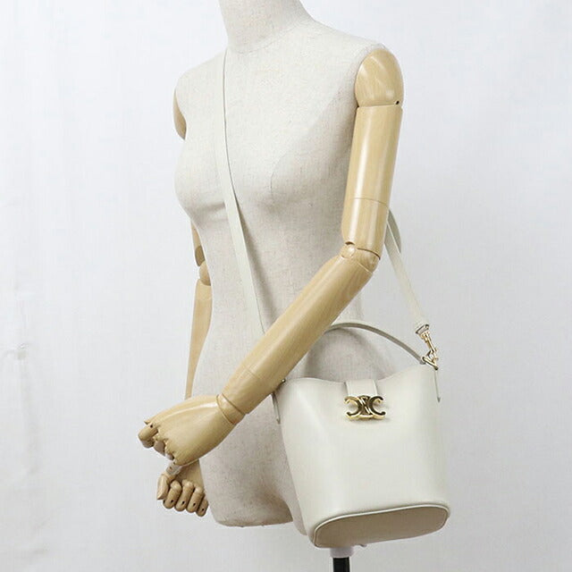 中古 セリーヌ ハンドバッグ レディース ブランド CELINE ルイーズ スモール バッグ 2WAY 119173FX9 ホワイト USDCE117233011