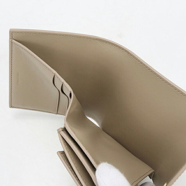 中古 セリーヌ 三つ折り財布 三折財布 コンパクト レディース ブランド CELINE トリオンフ スモールフラップウォレット 10D783DPV ベージュ USDCE118418011
