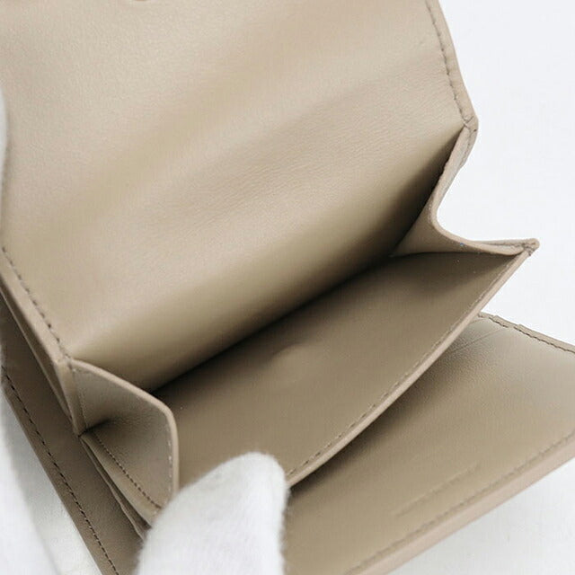 中古 セリーヌ 三つ折り財布 三折財布 コンパクト レディース ブランド CELINE トリオンフ スモールフラップウォレット 10D783DPV ベージュ USDCE118418011