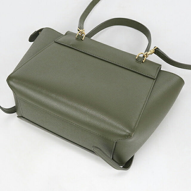 中古 セリーヌ ハンドバッグ レディース ブランド CELINE ベルトバッグ ナノ 2WAY 18900 グリーン USDCE120066011
