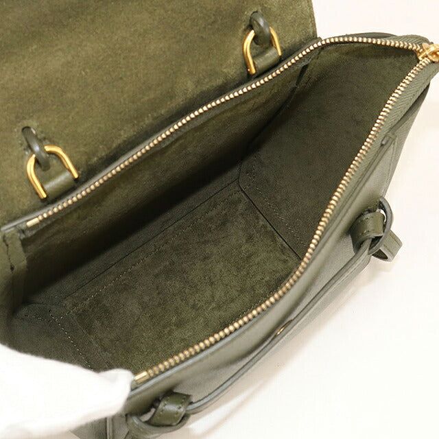 中古 セリーヌ ハンドバッグ レディース ブランド CELINE ベルトバッグ ナノ 2WAY 18900 グリーン USDCE120066011