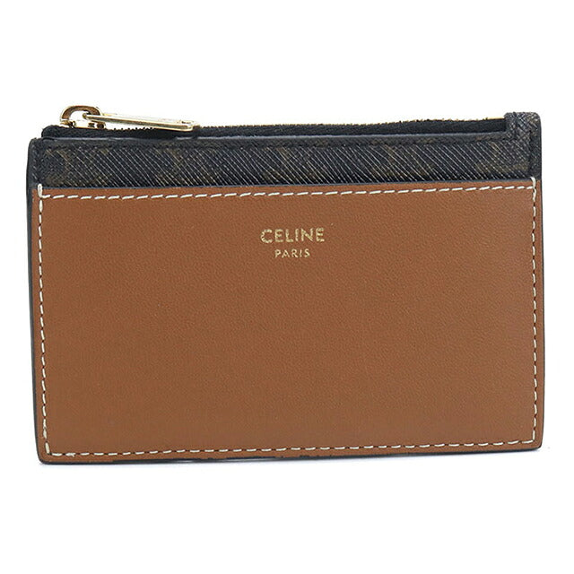 中古 セリーヌ コインケース コンパクト レディース ブランド CELINE トリオンフキャンバス カードホルダー フラグメントケース 10F992BZ9.04LU USDCE120107011