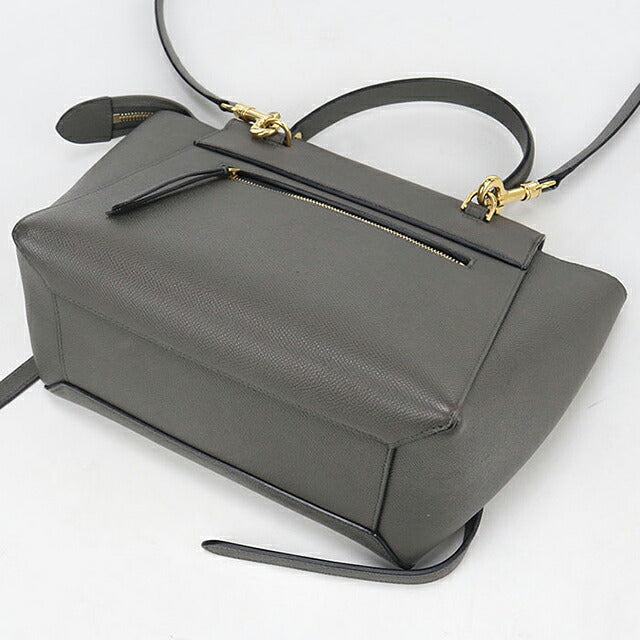 中古 セリーヌ ハンドバッグ レディース ブランド CELINE ベルトバッグ マイクロ 18196 グレー USDCE120645011