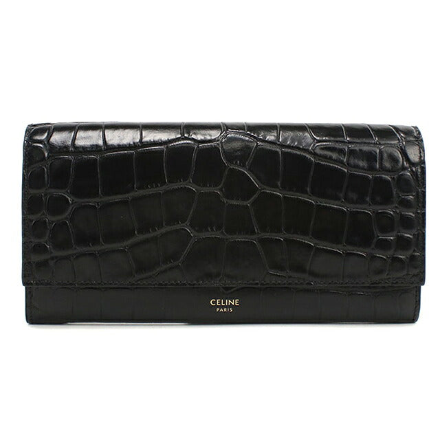中古 セリーヌ 長財布二折 レディース ブランド CELINE ブラック USDCE121190011