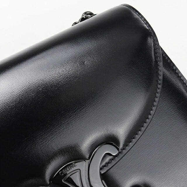 中古 セリーヌ ショルダーバッグ レディース ブランド CELINE トリオンフ ミディアム ブザス ブラック USDCE121586011
