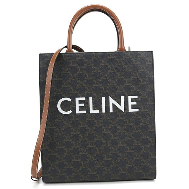 二手Celine手提包女装品牌CELINE Triomphe帆布小立盖19154棕色USDCE121700011