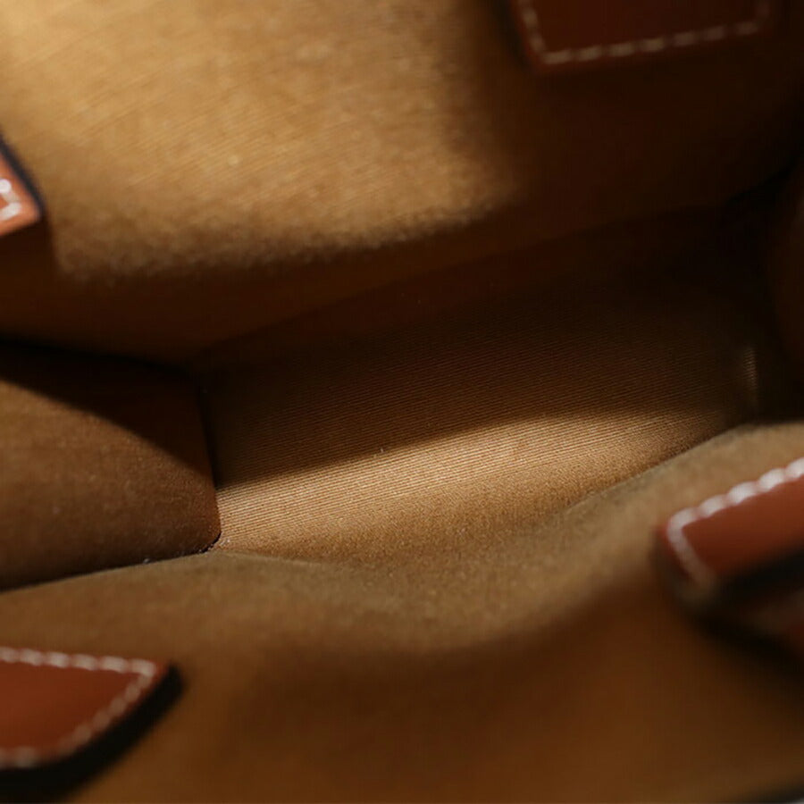 中古 セリーヌ ハンドバッグ レディース ブランド CELINE トリオンフキャンバス ミニ バーティカル カバ レザー ブラウン バッグ USDCE94758011
