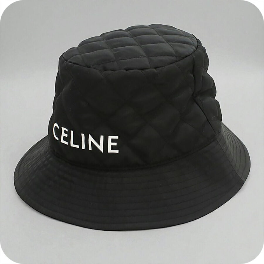 中古 セリーヌ ハット ユニセックス ブランド CELINE バケットハット 2AUB8930C ブラック 帽子 USDCE96123011
