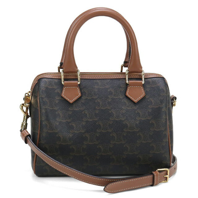 中古 セリーヌ ミニボストン レディース ブランド CELINE トリオンフキャンバス スモール 2WAY 113772CAS.04LU ブラウン バッグ USDCE96237011