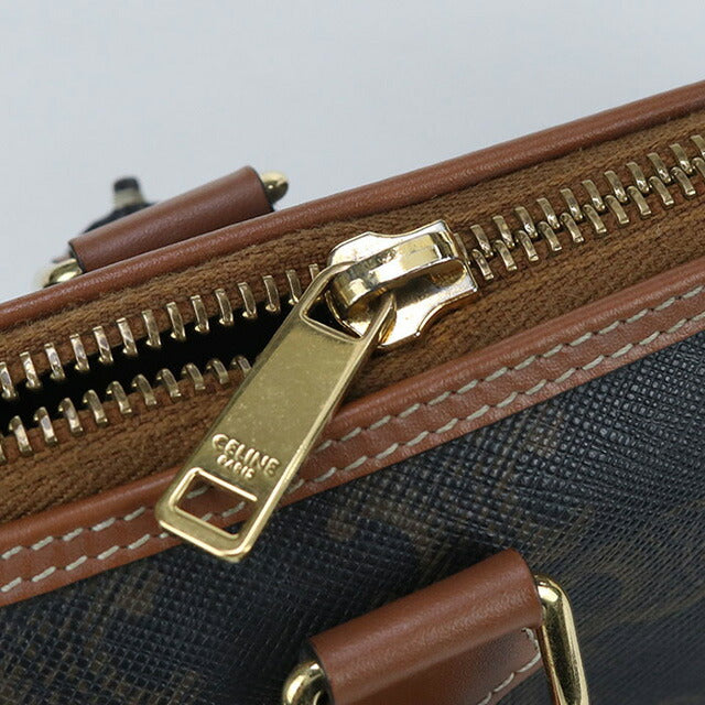 中古 セリーヌ ミニボストン レディース ブランド CELINE トリオンフキャンバス スモール 2WAY 113772CAS.04LU ブラウン バッグ USDCE96237011