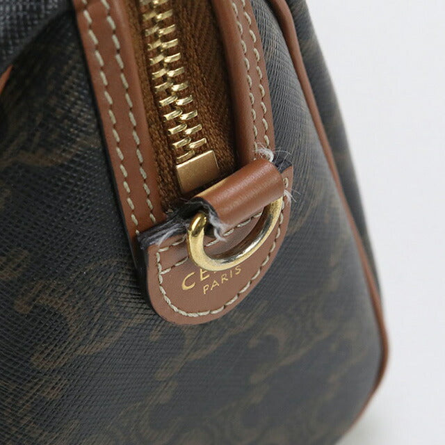 中古 セリーヌ ミニボストン レディース ブランド CELINE トリオンフキャンバス スモール 2WAY 113772CAS.04LU ブラウン バッグ USDCE96237011