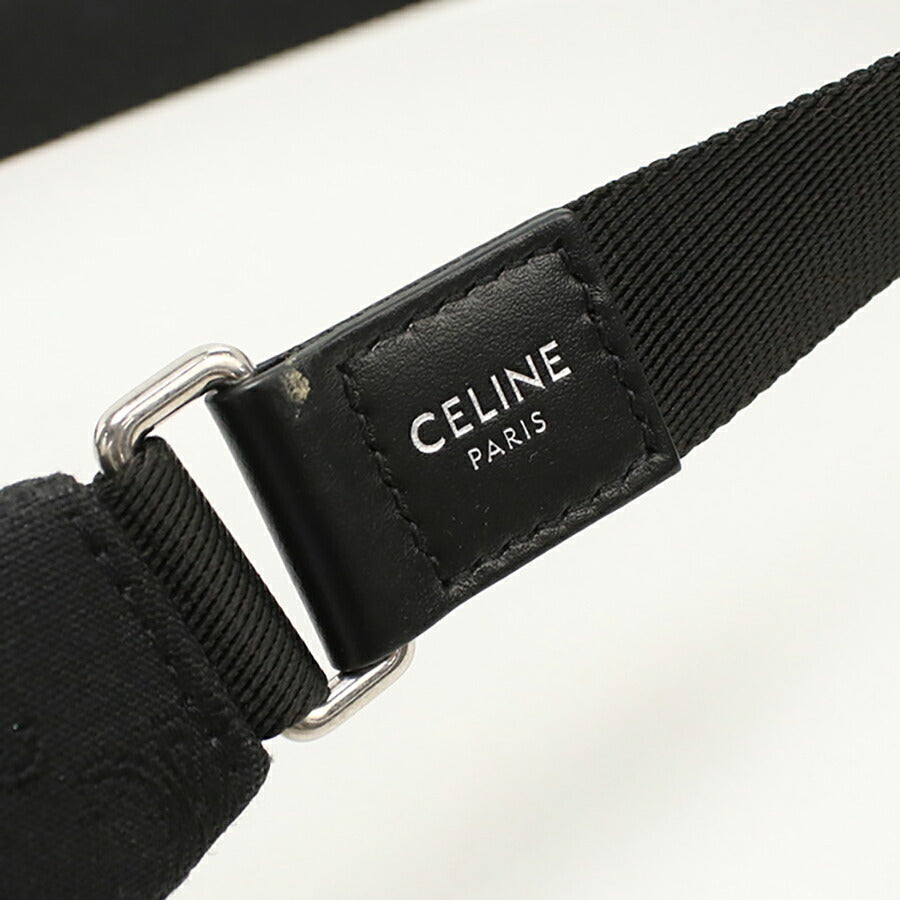 中古 セリーヌ ボディバッグ メンズ ブランド CELINE トリオンフ ベルトバッグ ブラック バッグ USDCE96265011