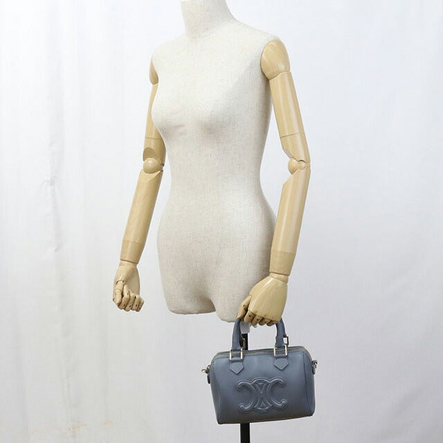 中古 セリーヌ ハンドバッグ レディース ブランド CELINE スモール ボストン ブルー バッグ USDCE96359011