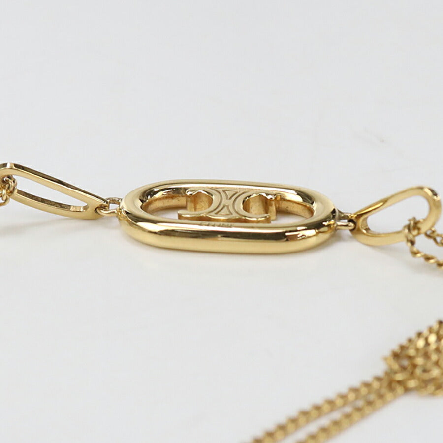 中古 セリーヌ ネックレス レディース ブランド CELINE マイヨン トリオンフ 46S896BRA 35OR ゴールド アクセサリー USDCE96649011