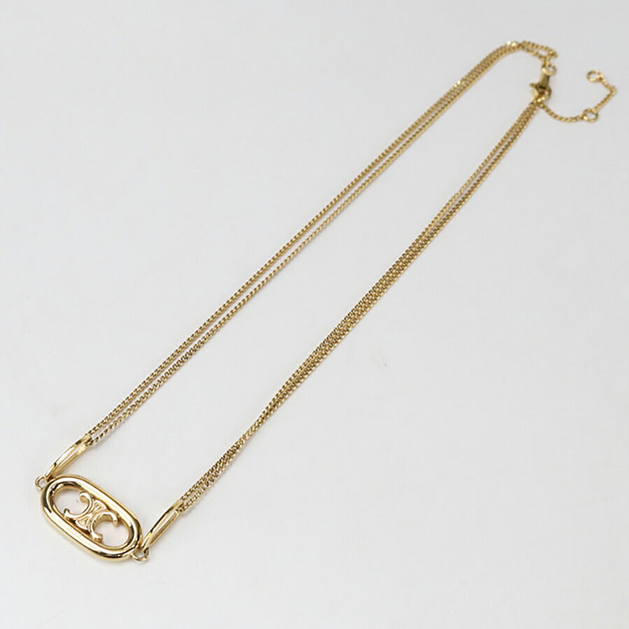 中古 セリーヌ ネックレス レディース ブランド CELINE マイヨン トリオンフ 46S896BRA 35OR ゴールド アクセサリー USDCE96649011