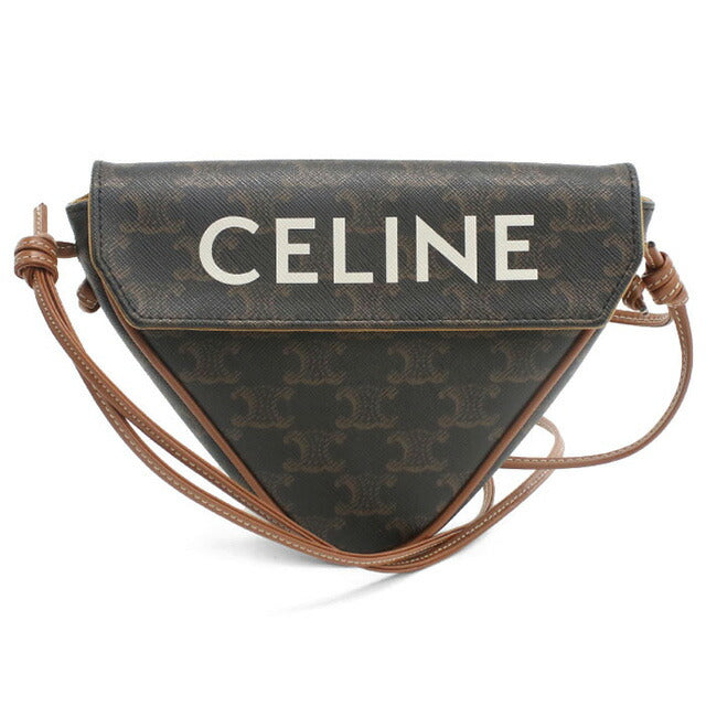 中古 セリーヌ 斜め掛け ショルダーバッグ レディース ブランド CELINE トリオンフキャンバス ブラウン バッグ USDCE97722011